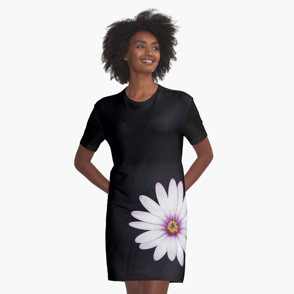 African Daisy Graphic T-Shirt Dress