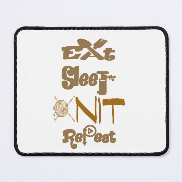 Item preview, Eat sleep knit repeat, designed and sold by Chakilogy.