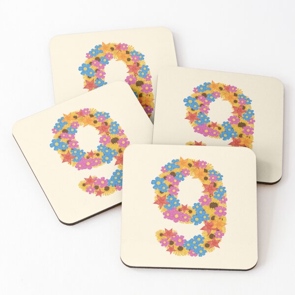 Item preview, Nine / Number Nine / 9 / Numbers / Kindergarten / Preschool / Back To School designed and sold by Naglaa Store.