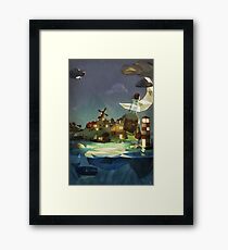 Fantasy Island at Nightime Framed Print