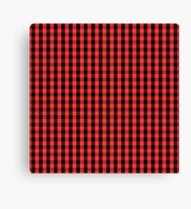 Große schwarze gespendete Niere Pink Gingham Check Leinwanddruck