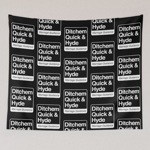 Item preview, Ditchem, Quick & Hyde - Marriage Guidance - white print for dark items designed and sold by robimerch.