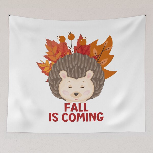 Item preview, Fall is coming. Hedgehog. designed and sold by Tiny-Love ⭐⭐⭐⭐⭐.