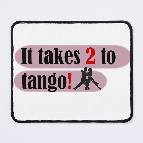 Item preview, It takes two to tango quote with a dancing couple for tango lovers designed and sold by Pixtela ..
