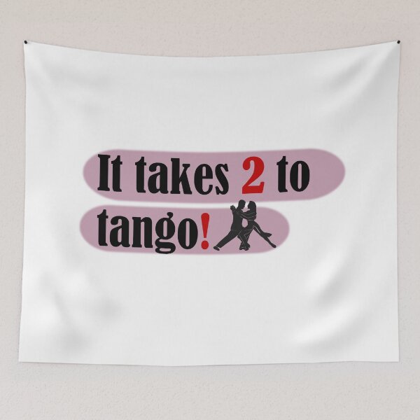 Item preview, It takes two to tango quote with a dancing couple for tango lovers designed and sold by Pixtela ..