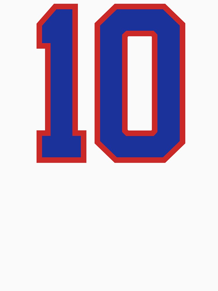 TeeCreations Baseball Number 10 #10 Baseball Shirt Jersey Favorite Player Biggest Fan Pin