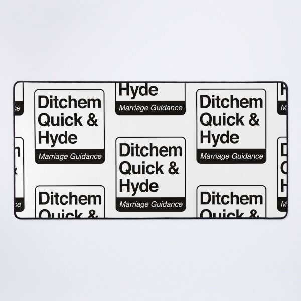 Item preview, Ditchem, Quick & Hyde - Marriage Guidance - black print for light items designed and sold by robimerch.
