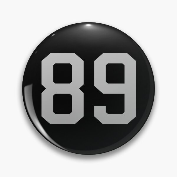 Item preview, Number 89, grey on black sports jersey number eighty nine designed and sold by LoveIsColorful.