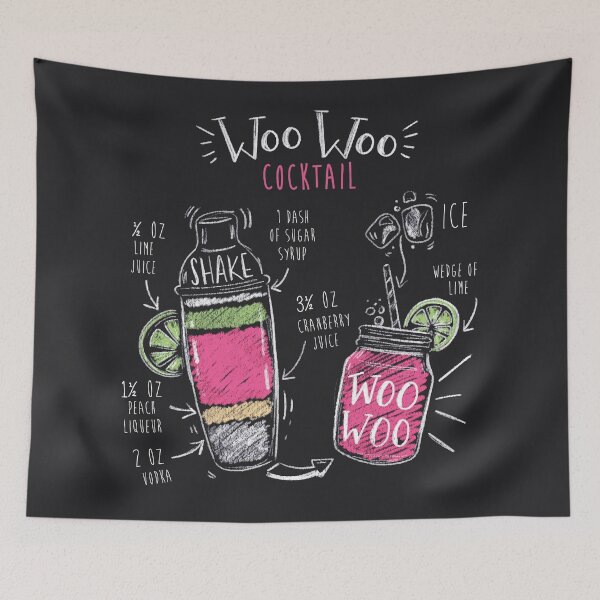 Item preview, Woo Woo Cocktail Recipe designed and sold by chillaxcats.