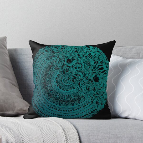 Item preview, 50Floral Mandala | Teal Winter by SimmyGhatt designed and sold by simmyghatt.