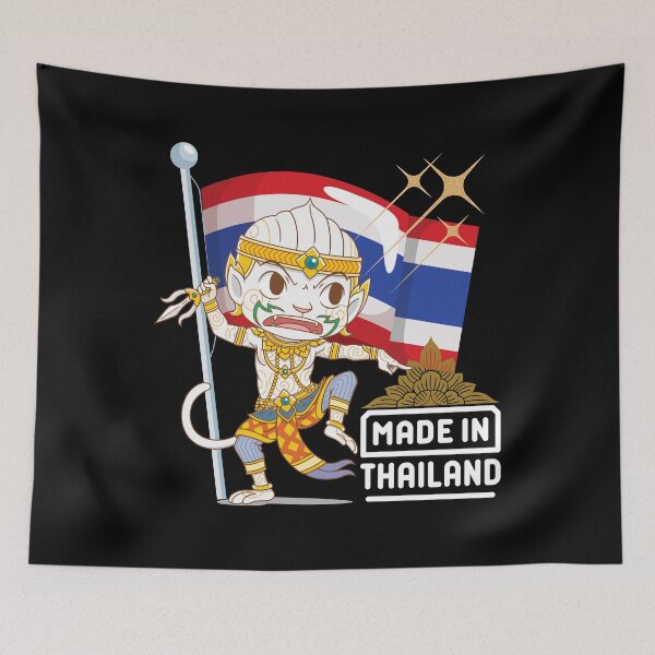 Item preview, hanuman monkey made in thailand flag designed and sold by Apostrophe8.