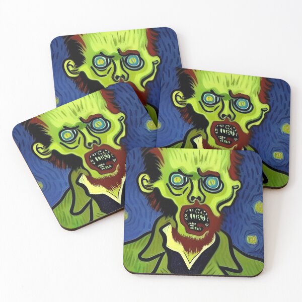 Item preview, PURPLE BACKGROUND ZOMBIE IN VAN GOGH STYLE designed and sold by sailorsam1805.
