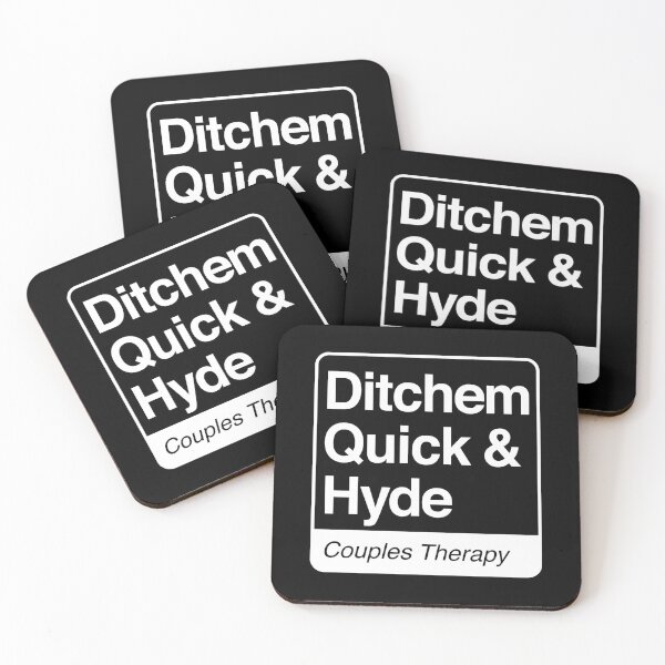 Item preview, Ditchem, Quick & Hyde - Couples Therapy - white print for dark items designed and sold by robimerch.