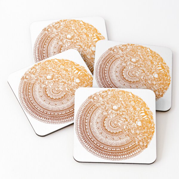 Item preview, 50Floral Mandala | Autumnal Oranges by SimmyGhatt designed and sold by simmyghatt.