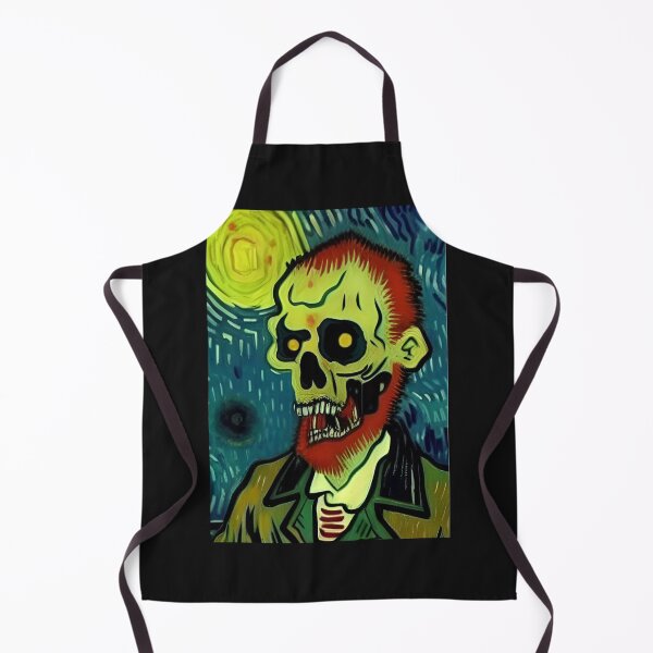 Item preview, TEAL BACKGROUND ZOMBIE IN VAN GOGH STYLE designed and sold by sailorsam1805.