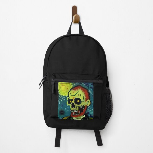 Item preview, TEAL BACKGROUND ZOMBIE IN VAN GOGH STYLE designed and sold by sailorsam1805.