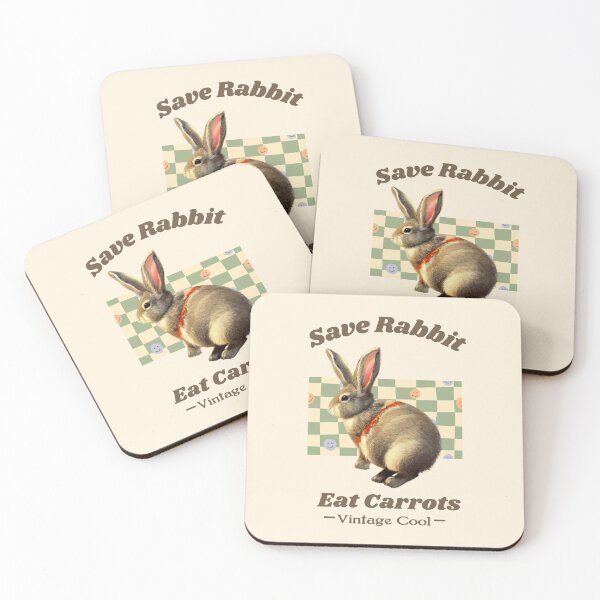 Item preview, Vintage Save Rabbit Eat Carrots Lop Eared Bunny Wild Rabbits Activist Adoption designed and sold by wigobun.