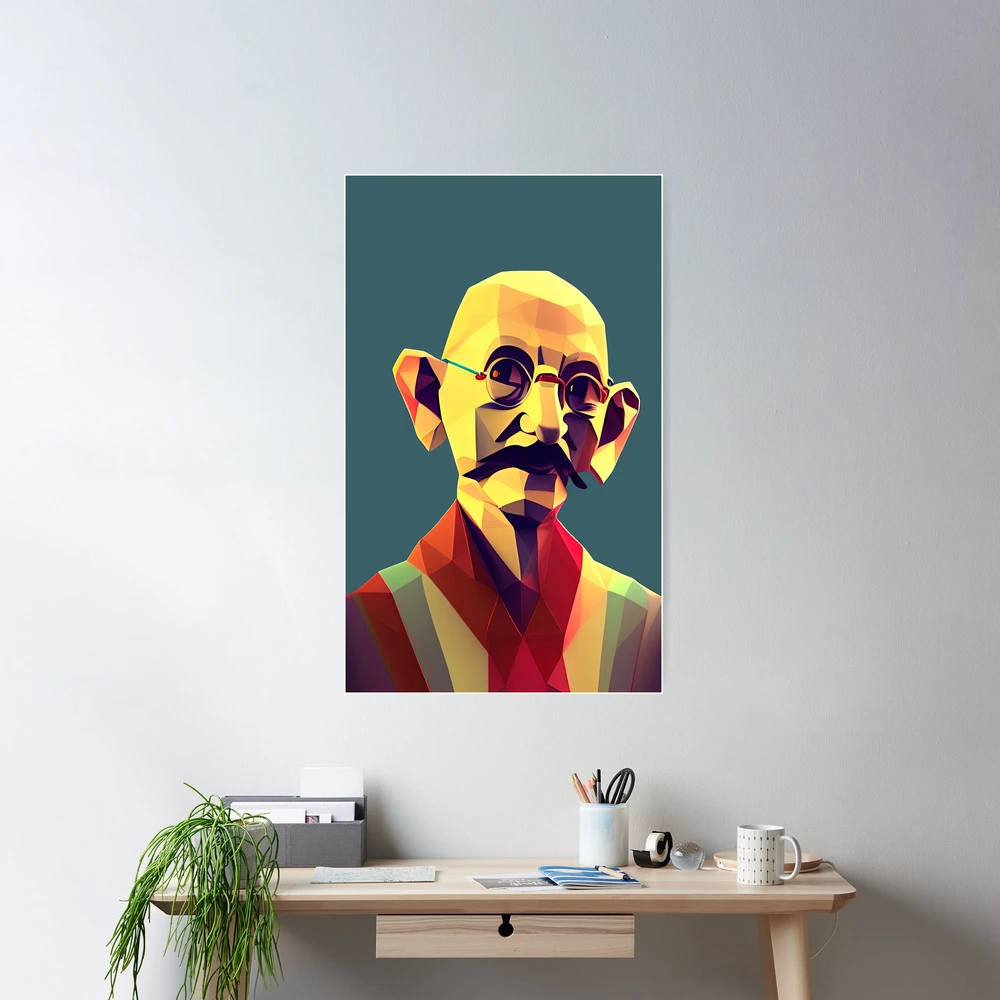 Mahatma Ghandi Minimalistic Pop Art T-Shirt Mahatma Ghandi Minimalistic Pop Art T-Shirt