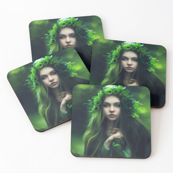 Item preview, Elf woman in the green forest - Fantasy dream designed and sold by Monkyra.