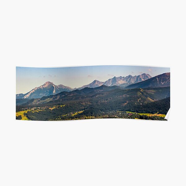 High Tatra mountain ridge evening in Poland Poster