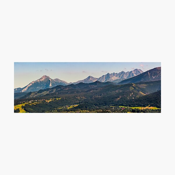 High Tatra mountain ridge evening in Poland Photographic Print