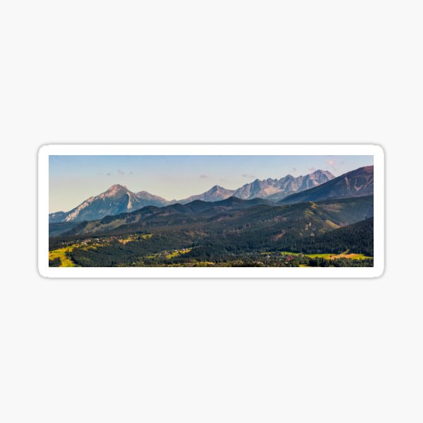 High Tatra mountain ridge evening in Poland Sticker
