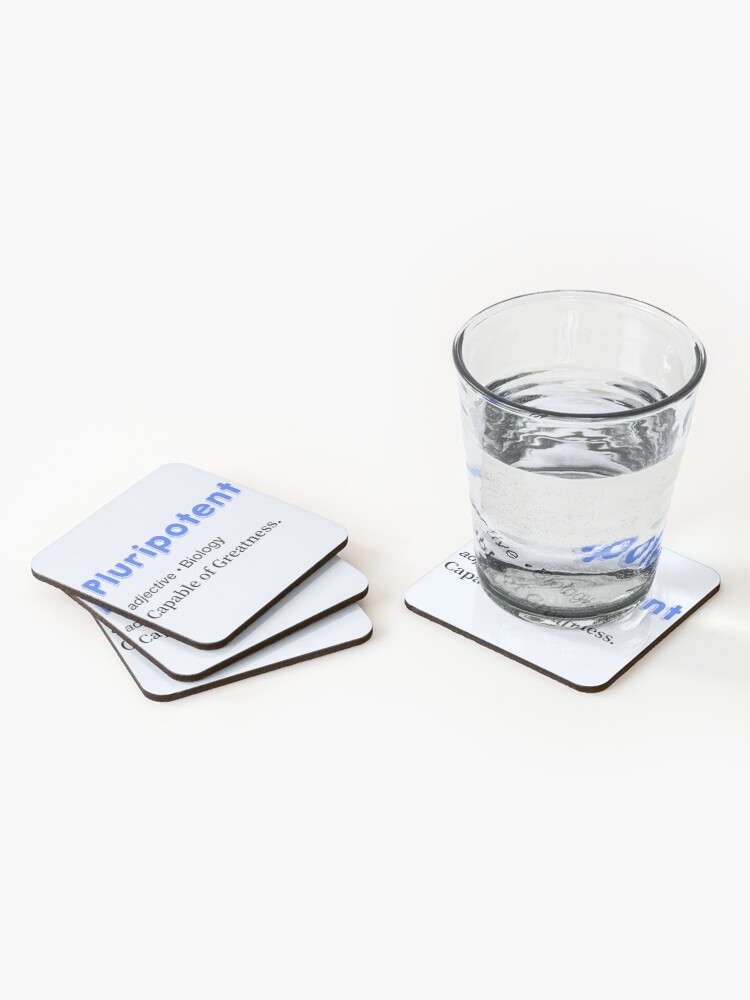 Thumbnail 2 of 5, Coasters (Set of 4), Pluripotent cell. Capable of Greatness. designed and sold by labstud.