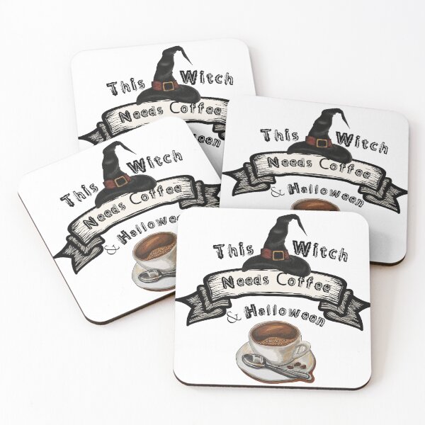 Item preview, This Witch Needs Coffee and Halloween designed and sold by Hatomomox.
