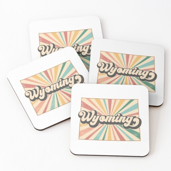 Item preview, Wyoming Fan Retro State, Vintage Groovy Wyoming Map, Distressed America Gift designed and sold by Cátia Lima.