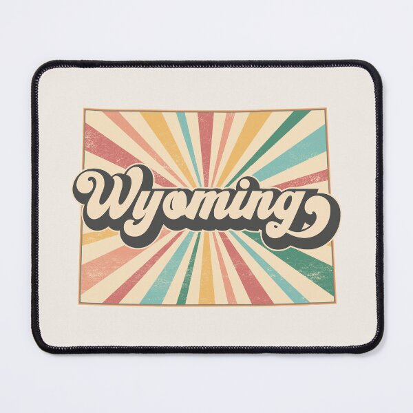 Item preview, Wyoming Fan Retro State, Vintage Groovy Wyoming Map, Distressed America Gift designed and sold by Cátia Lima.