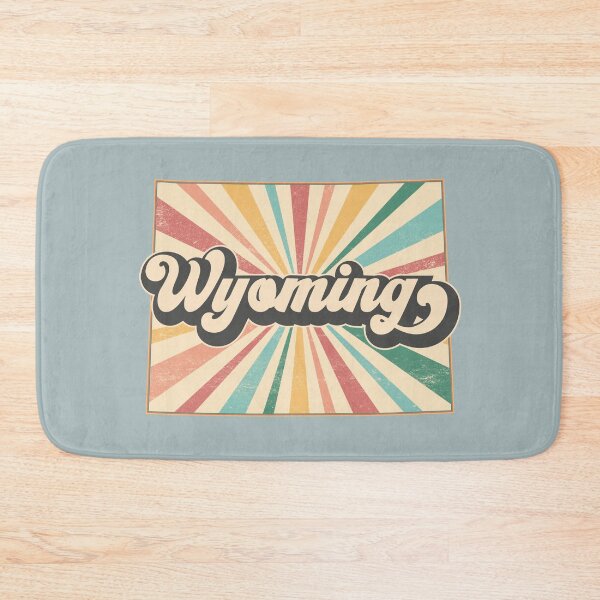 Item preview, Wyoming Fan Retro State, Vintage Groovy Wyoming Map, Distressed America Gift designed and sold by Cátia Lima.