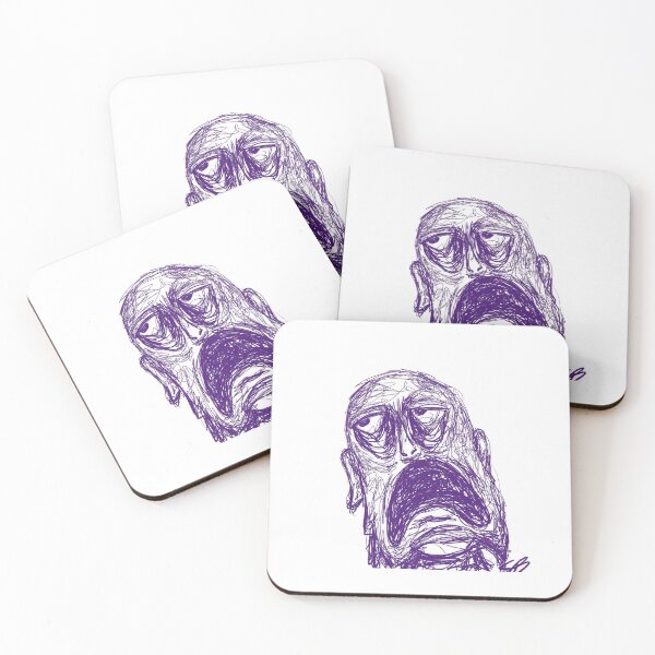 Item preview, Purple ghastly face sketch designed and sold by corvideity.