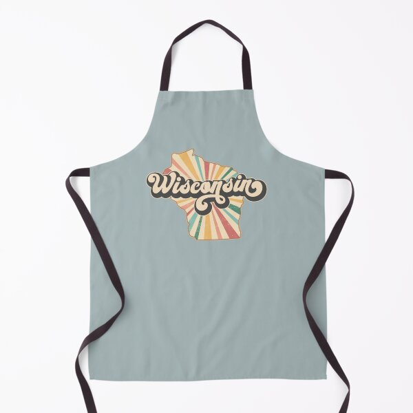 Item preview, Wisconsin Fan Retro State, Vintage Groovy Wisconsin Map, Distressed America Gift designed and sold by Cátia Lima.