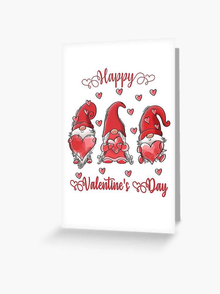 Happy Valentines Day Gnomes - Gnome With Hearts | Greeting Card