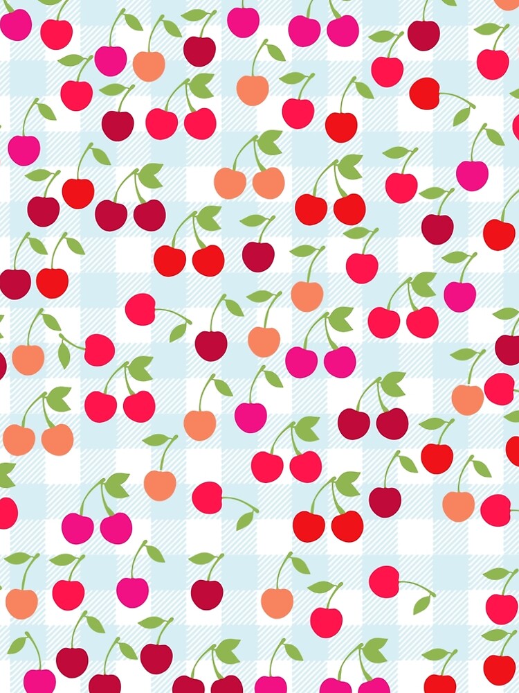 Cute Cherry Pattern on Blue Gingham" A-Line Dress for Sale by kapotka | Redbubble Cute Cherry Pattern on Blue Gingham" A-Line Dress for Sale by kapotka | Redbubble