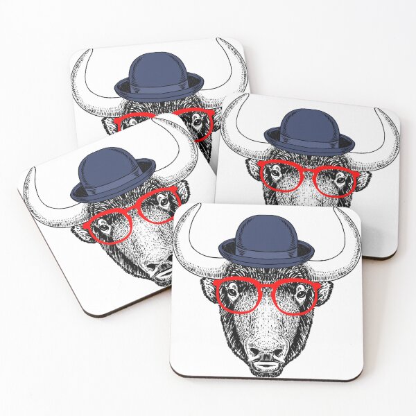 Item preview, Beautiful Yak Bull With Hat And Glasses designed and sold by Shekevara.