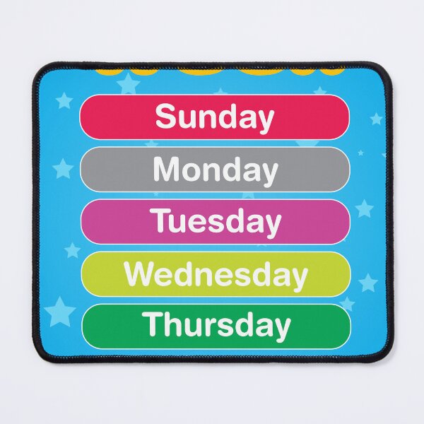 Item preview, DAYS OF THE WEEK POSTER | DAYS OF THE WEEK EDUCATIONAL CHART designed and sold by Ouais  Malak.