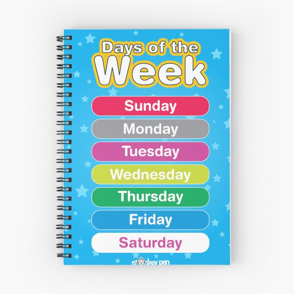 Item preview, DAYS OF THE WEEK POSTER | DAYS OF THE WEEK EDUCATIONAL CHART designed and sold by Ouais  Malak.