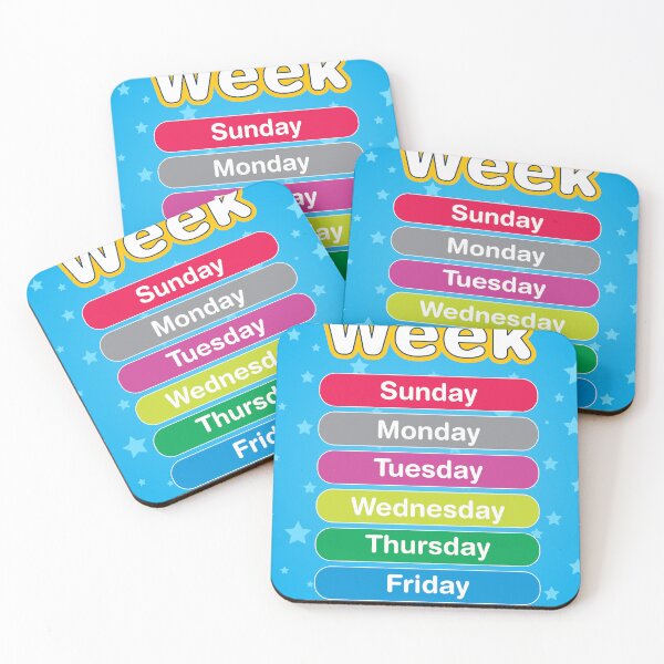 Item preview, DAYS OF THE WEEK POSTER | DAYS OF THE WEEK EDUCATIONAL CHART designed and sold by Ouais  Malak.