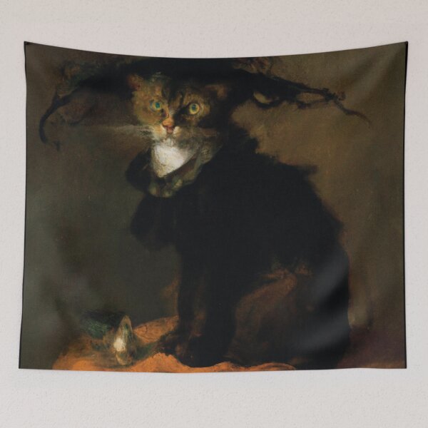 Item preview, Millie the Cat, dressed in black (Baroque) designed and sold by thecatandkettle.