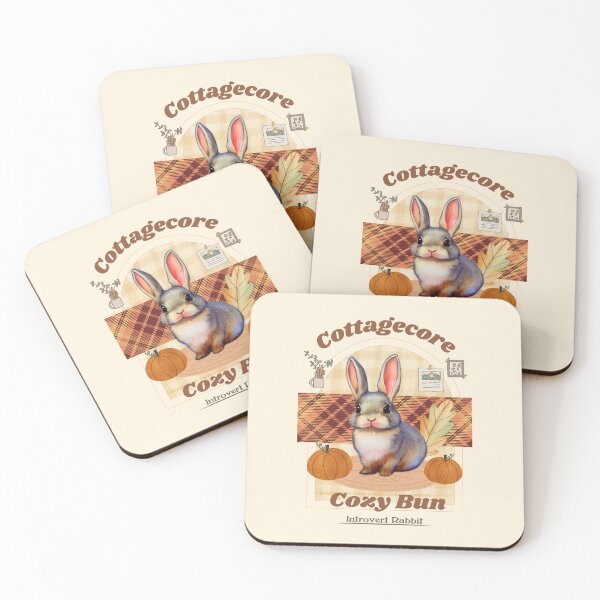 Item preview, Cozy Vibes Cottagecore Mini Rex Rabbit Introverted Bun in Fall Autumn Season designed and sold by wigobun.