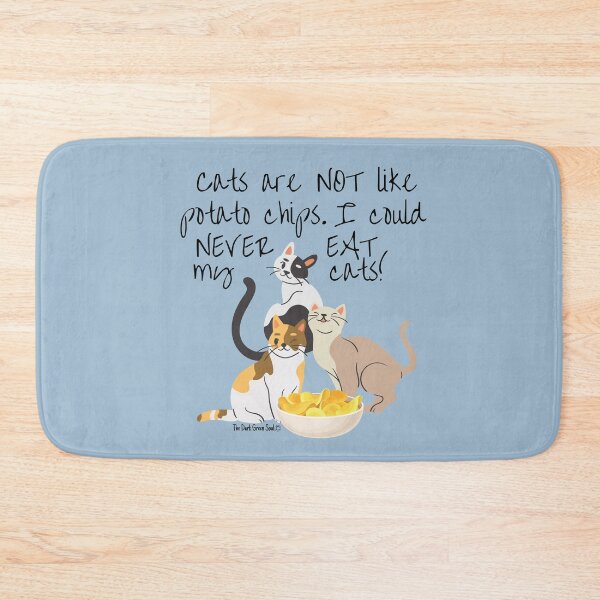 Item preview, Cats Are Not Potato Chips - Muted Blue designed and sold by DarkGreenSoul.