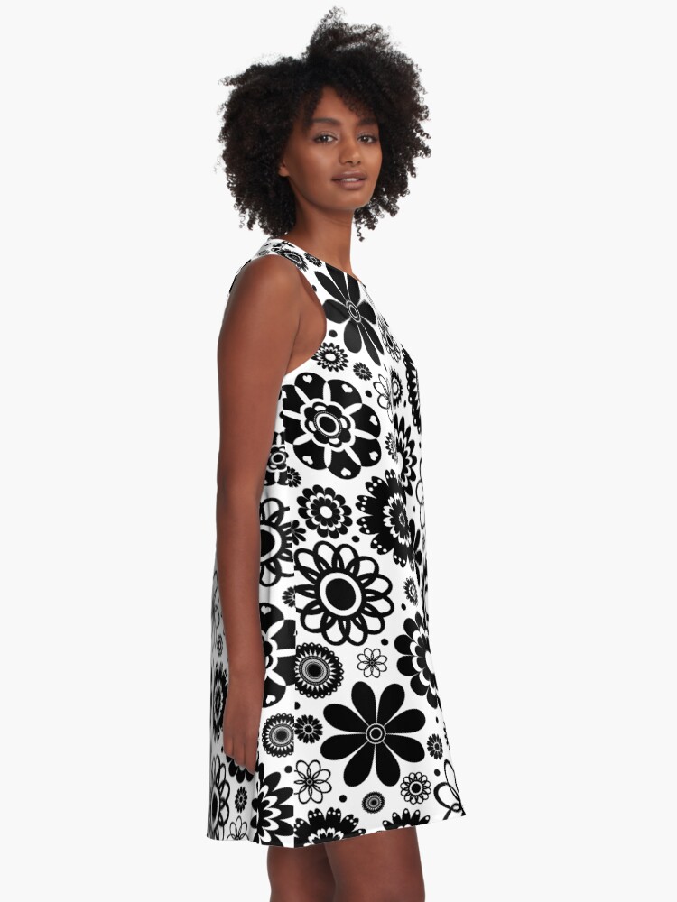 Black and White Floral Print Cute Flowers