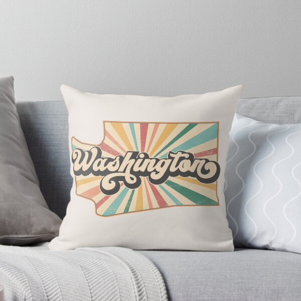 Item preview, Washington Fan Retro State, Vintage Groovy Washington Map, Distressed America Gift designed and sold by Cátia Lima.