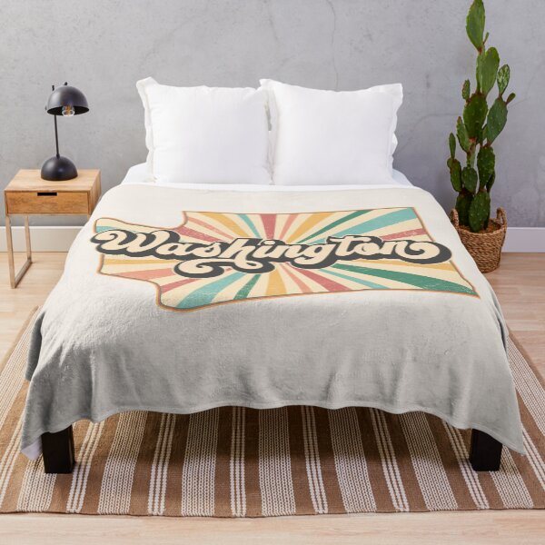 Item preview, Washington Fan Retro State, Vintage Groovy Washington Map, Distressed America Gift designed and sold by Cátia Lima.