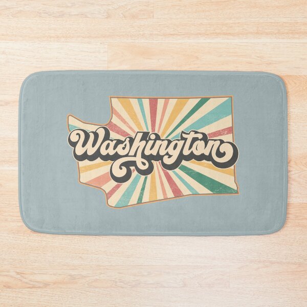 Item preview, Washington Fan Retro State, Vintage Groovy Washington Map, Distressed America Gift designed and sold by Cátia Lima.
