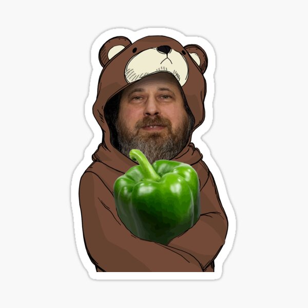 Item preview, Richard Stallman GIMP Green Is My Pepper Lain  designed and sold by orinemaster.