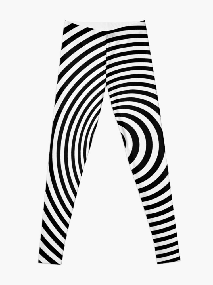 Vortex, optical illusion black and white Leggings for Sale by