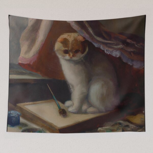 Item preview, Pidge the Cat, painting (Realism) designed and sold by thecatandkettle.