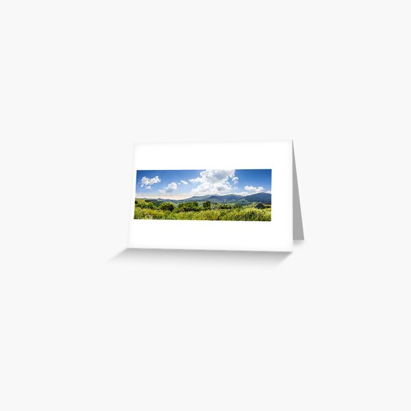 meadow with flowers in mountains Greeting Card